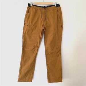 Mountain Hardwear Cargo Pants Outdoors Men’s 34 Elastic Waist Deep Mustard